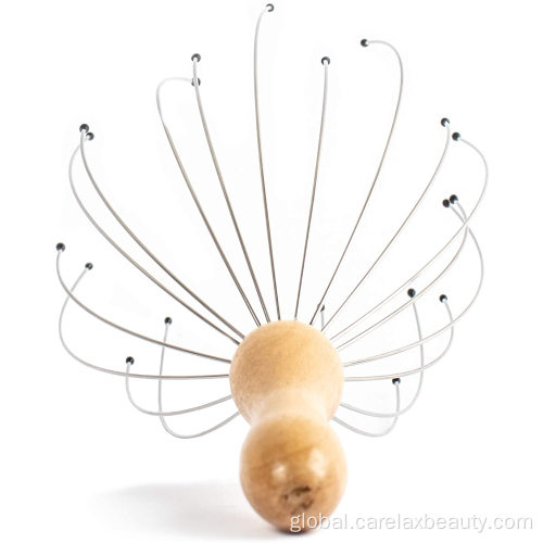 hair scalp massager Wooden handle head massage head massager spider Factory